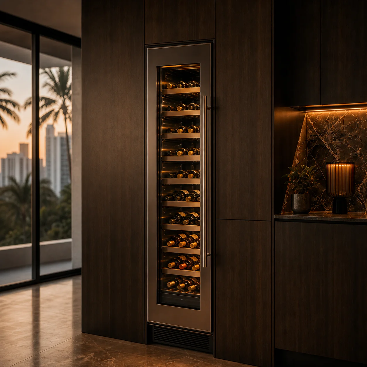 Built-in wine cooler
